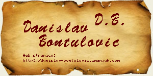 Danislav Bontulović vizit kartica